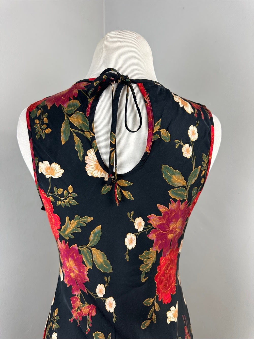Gap Floral High neck Satin Slip Dress Sz S Fairy Grunge Dark Romantic Y2K Sz S - Picture 9 of 12